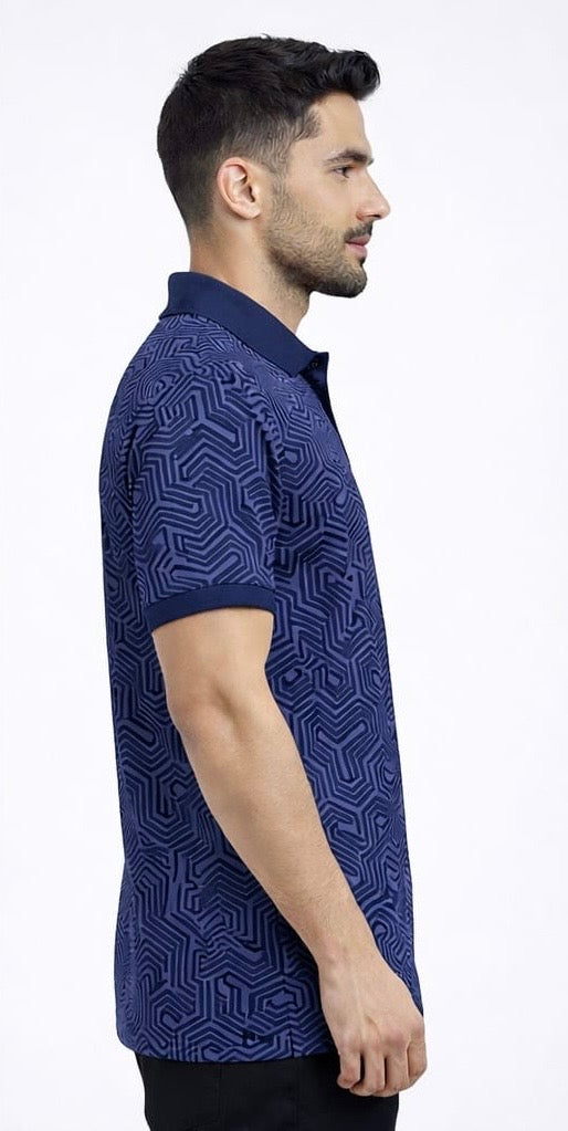 MENS ALLOVER POLO NECK T-SHIRT