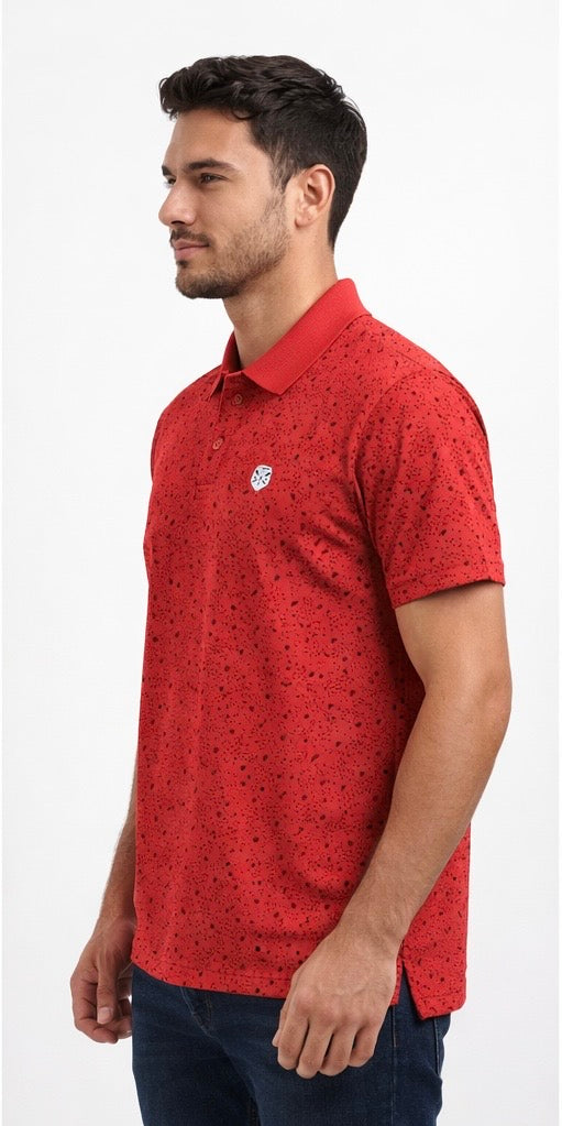 MENS ALLOVER POLO NECK T-SHIRT