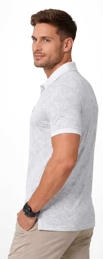 MENS ALLOVER POLO NECK T-SHIRT