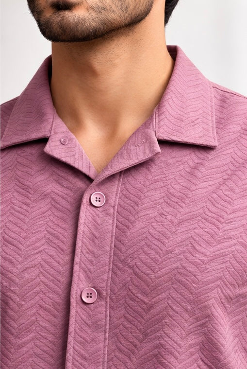 MEN’S JAQUARD OPEN SHIRT