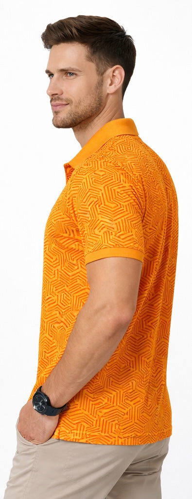 MENS ALLOVER POLO NECK T-SHIRT