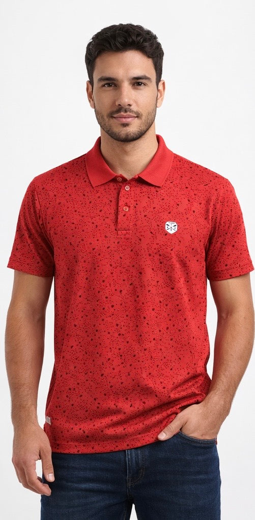 MENS ALLOVER POLO NECK T-SHIRT