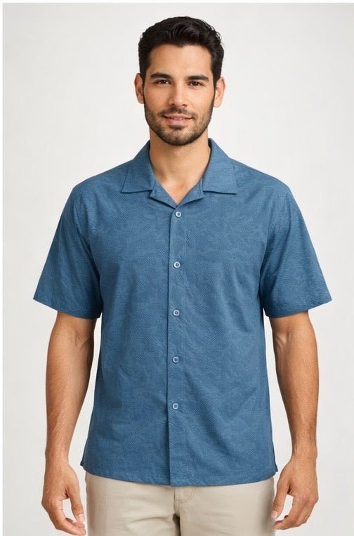 MEN’S JAQUARD OPEN SHIRT
