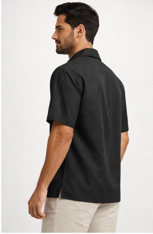 MEN’S JAQUARD OPEN SHIRT