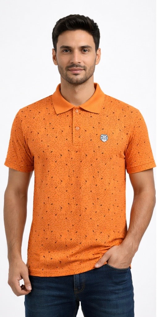 MENS ALLOVER POLO NECK T-SHIRT
