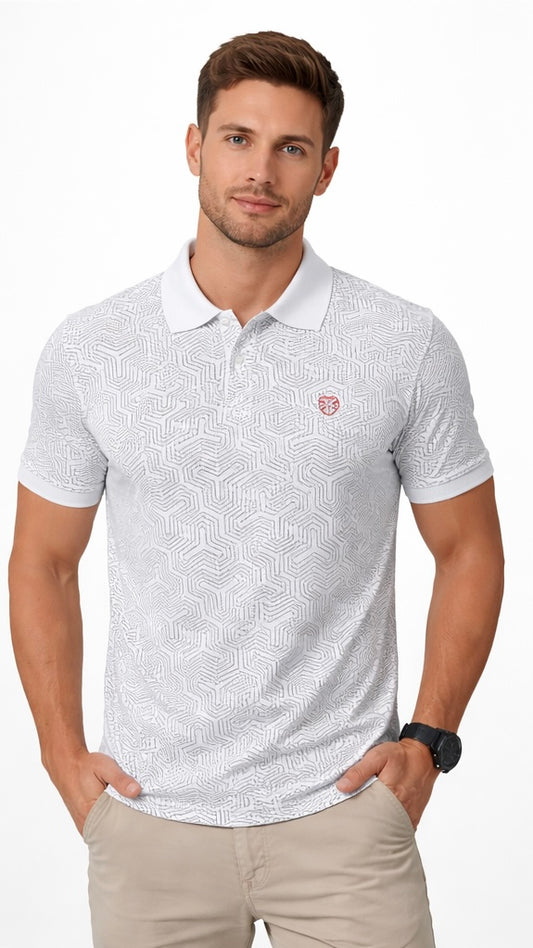 MENS ALLOVER POLO NECK T-SHIRT