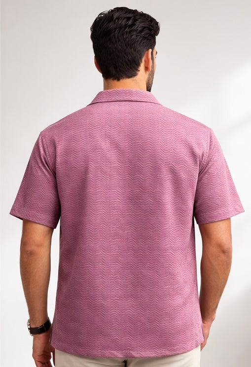 MEN’S JAQUARD OPEN SHIRT