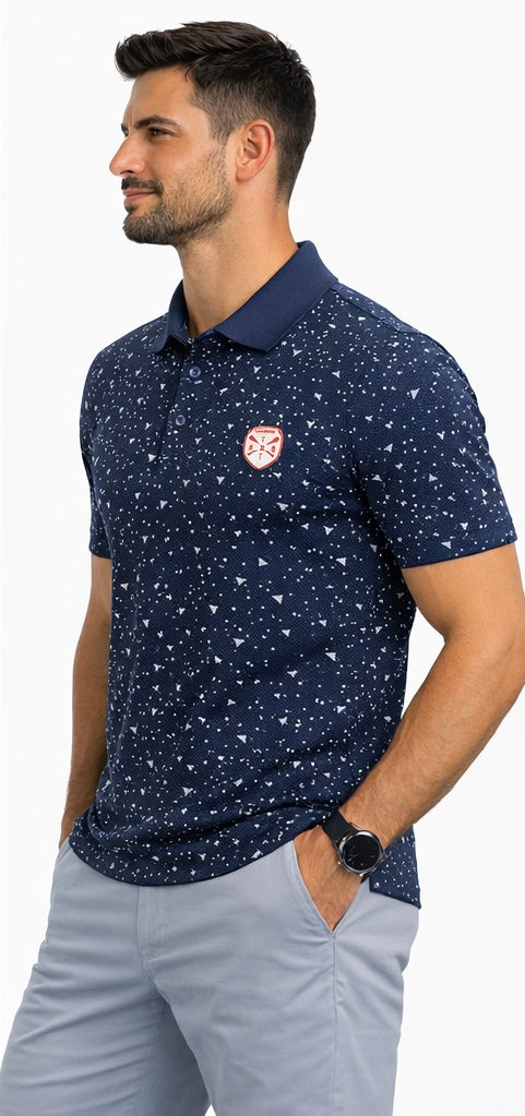 MENS ALLOVER POLO NECK T-SHIRT