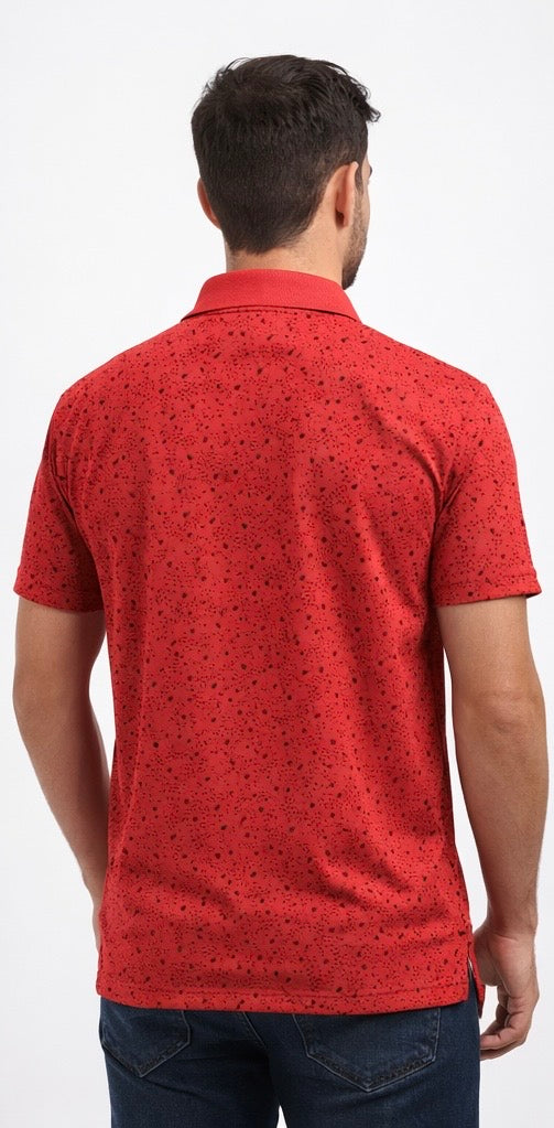 MENS ALLOVER POLO NECK T-SHIRT