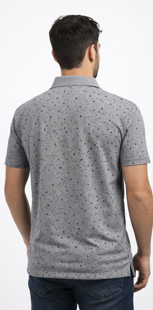 MENS ALLOVER POLO NECK T-SHIRT