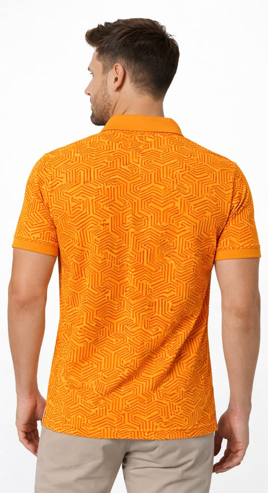 MENS ALLOVER POLO NECK T-SHIRT