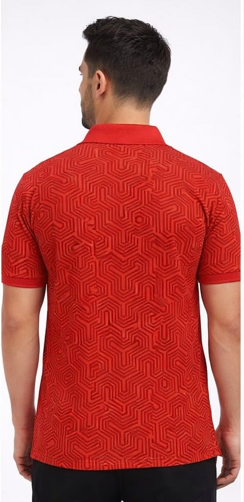 MENS ALLOVER POLO NECK T-SHIRT