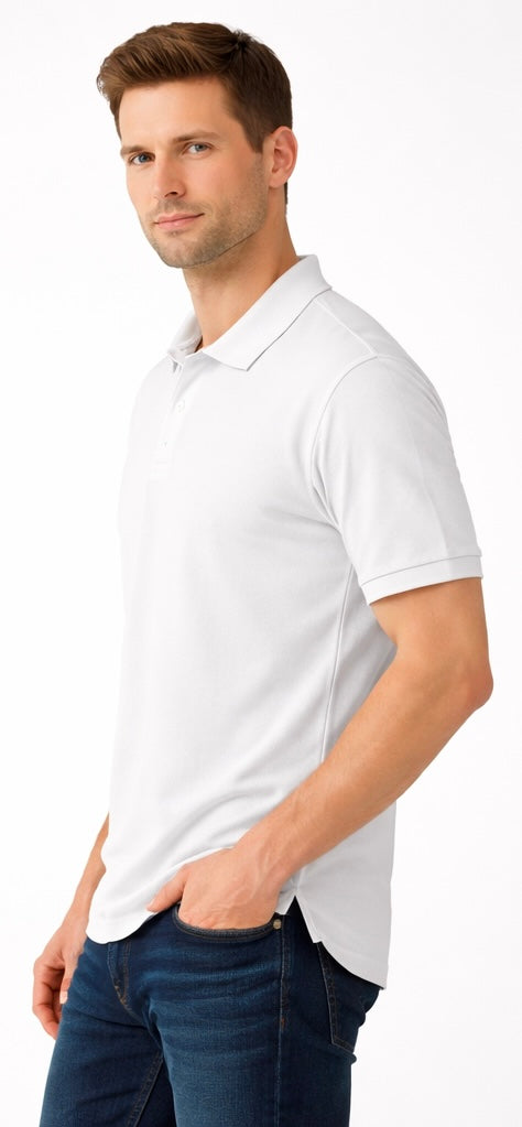 Men’s solid polo neck t-shirts