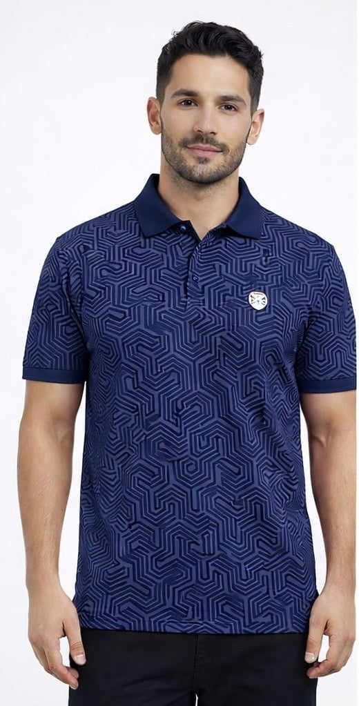 MENS ALLOVER POLO NECK T-SHIRT