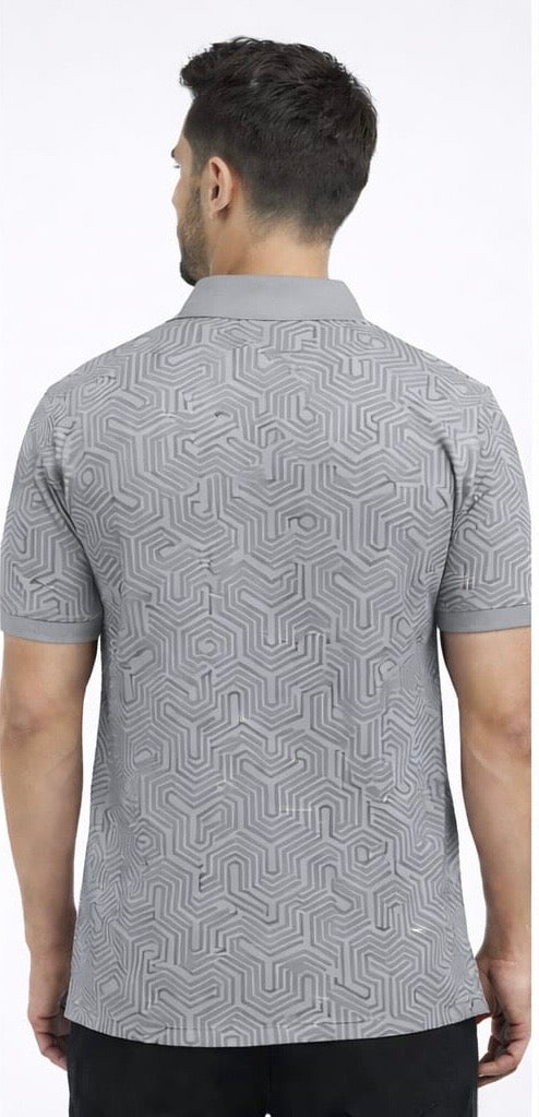 MENS ALLOVER POLO NECK T-SHIRT