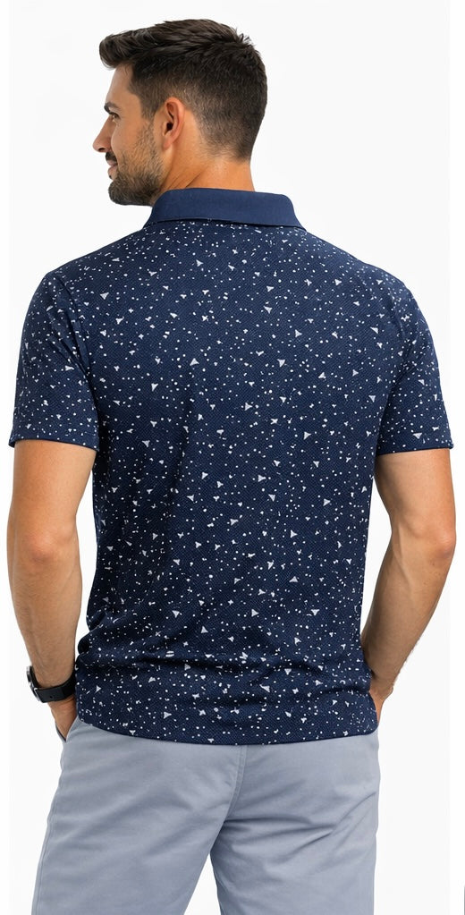 MENS ALLOVER POLO NECK T-SHIRT