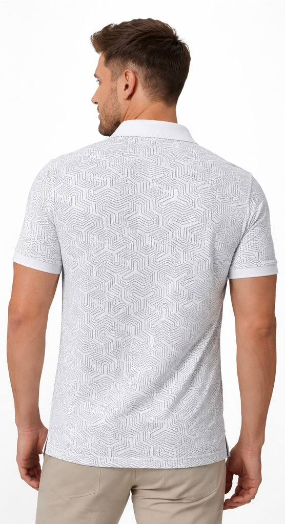 MENS ALLOVER POLO NECK T-SHIRT