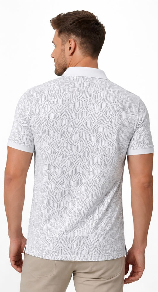 MENS ALLOVER POLO NECK T-SHIRT