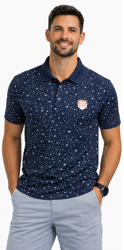 MENS ALLOVER POLO NECK T-SHIRT