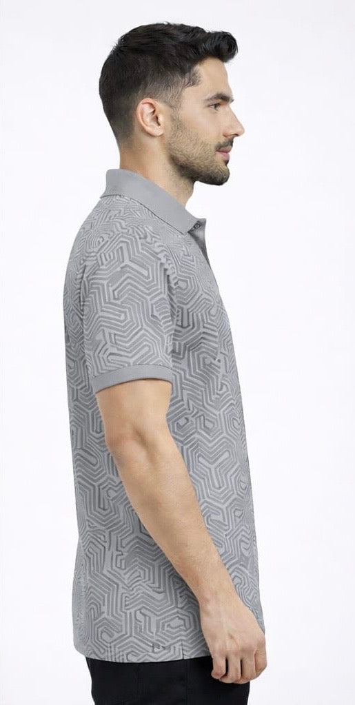 MENS ALLOVER POLO NECK T-SHIRT