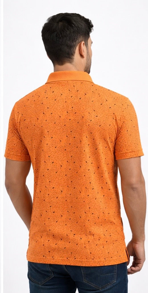 MENS ALLOVER POLO NECK T-SHIRT