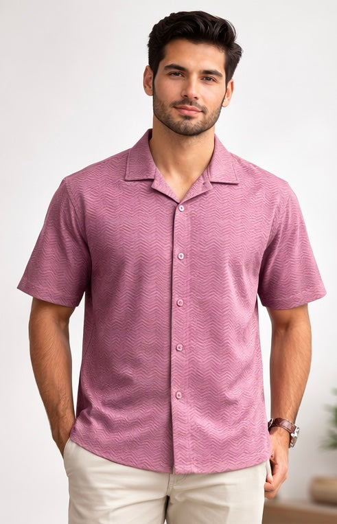 MEN’S JAQUARD OPEN SHIRT