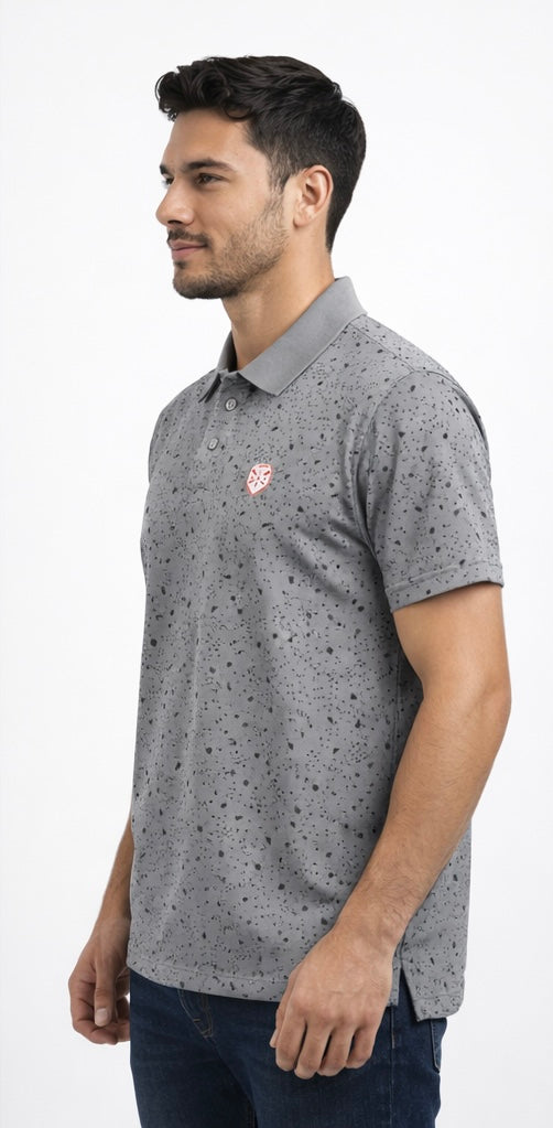 MENS ALLOVER POLO NECK T-SHIRT