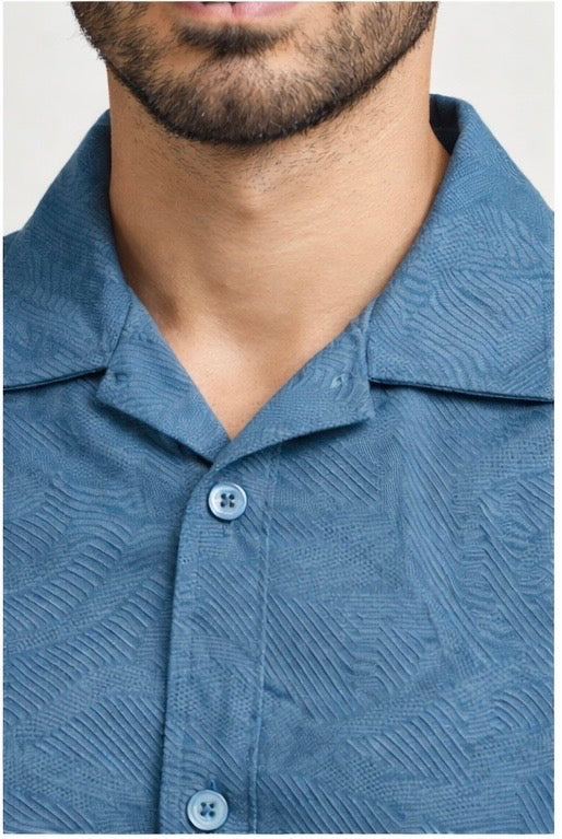 MEN’S JAQUARD OPEN SHIRT