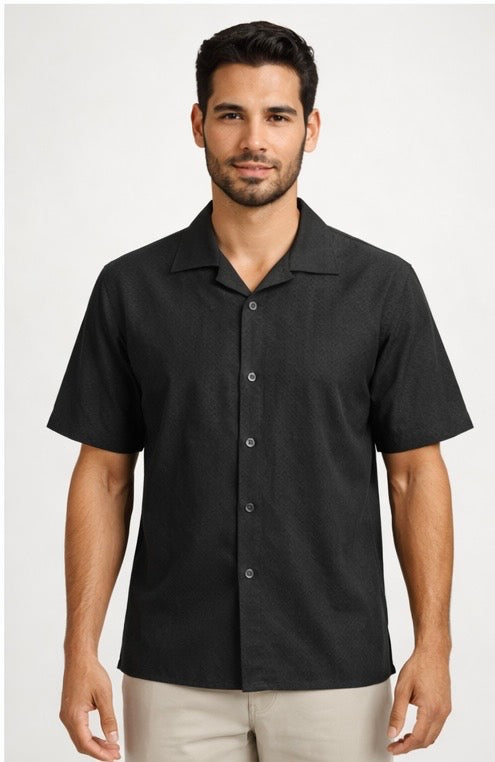 MEN’S JAQUARD OPEN SHIRT