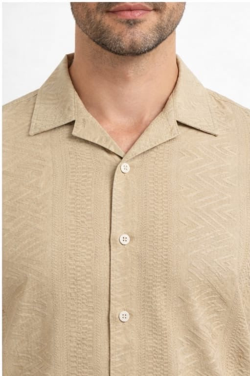 MEN’S JAQUARD OPEN SHIRT