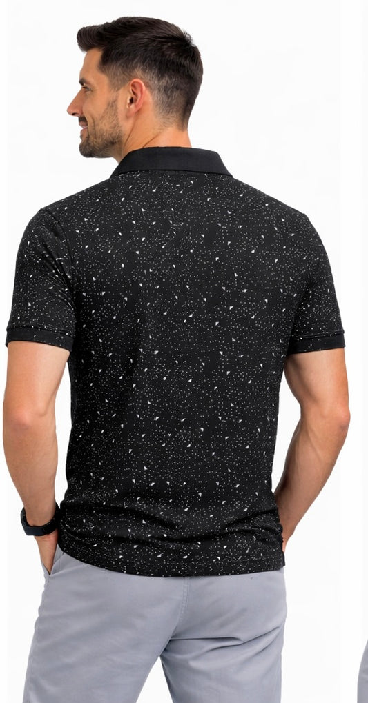 MENS ALLOVER POLO NECK T-SHIRT