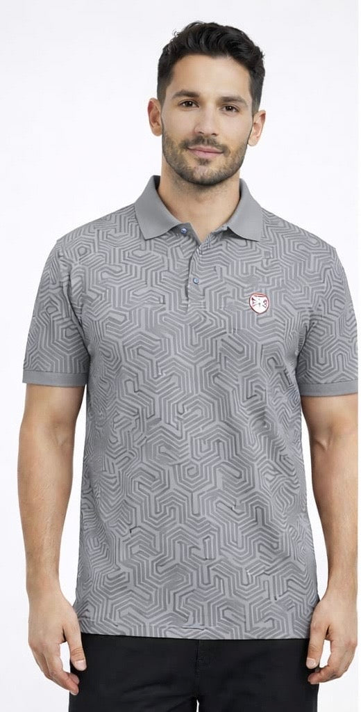 MENS ALLOVER POLO NECK T-SHIRT