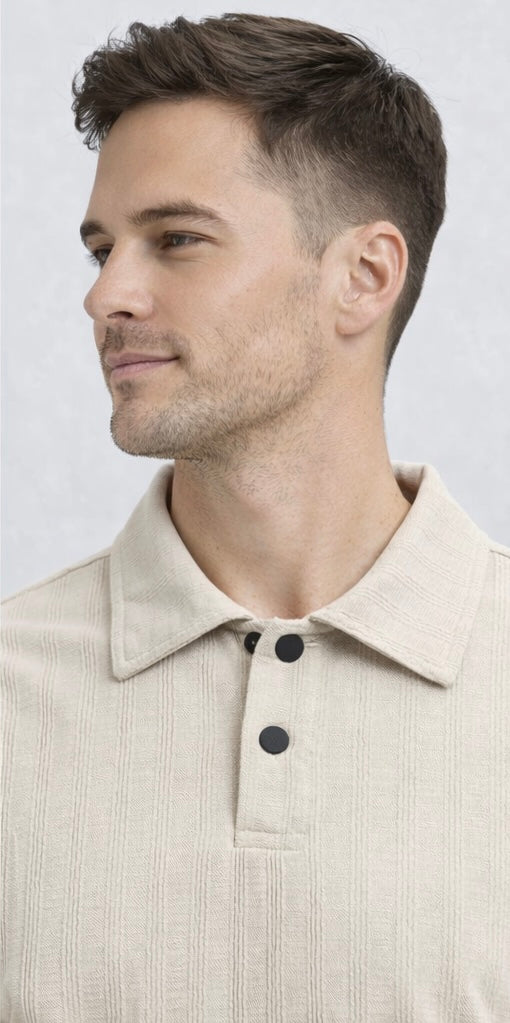 MEN’S TEXTURED POLO CORD SET