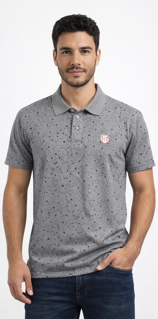 MENS ALLOVER POLO NECK T-SHIRT
