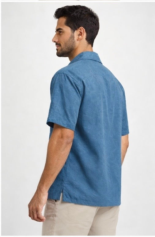 MEN’S JAQUARD OPEN SHIRT