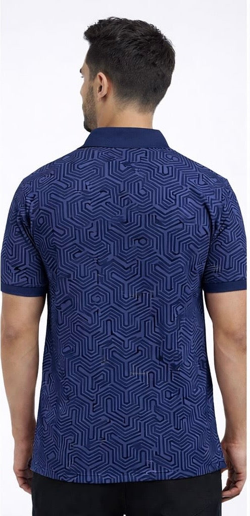 MENS ALLOVER POLO NECK T-SHIRT