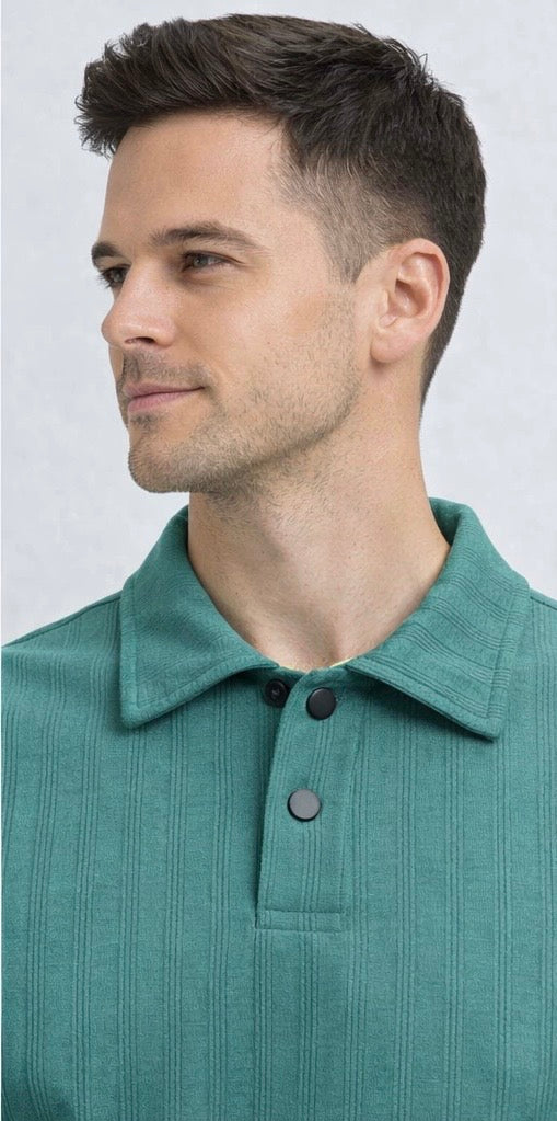 Men’s Textured Polo Cord Set
