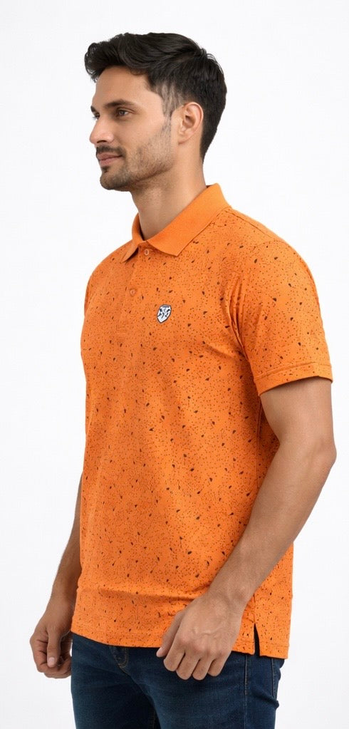 MENS ALLOVER POLO NECK T-SHIRT